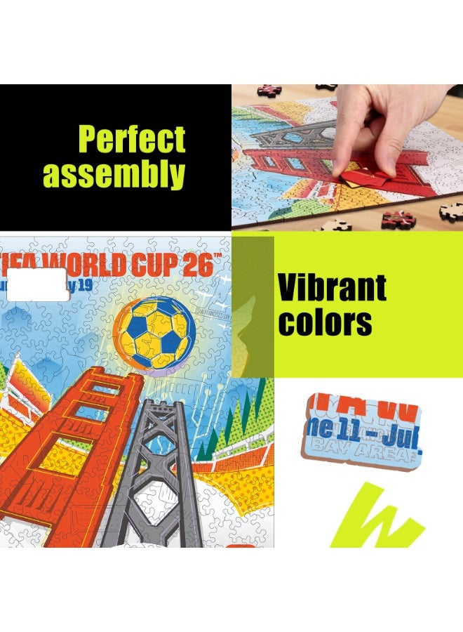 FIFA World Cup FIFA Official Licensed World Cup 2026 Host City San Francisco Bay Area Wooden Jigsaw Puzzle 200 Pieces - Image 3